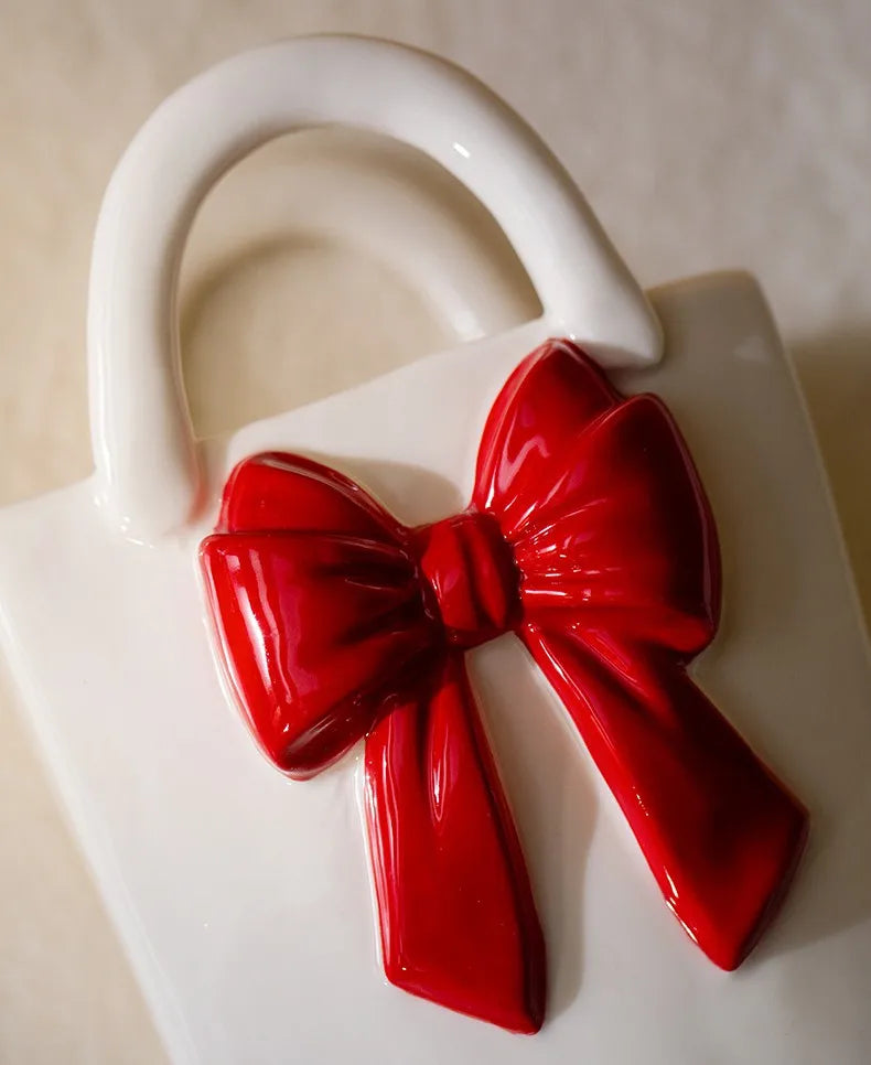 Blush Bow Vase