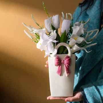 Blush Bow Vase